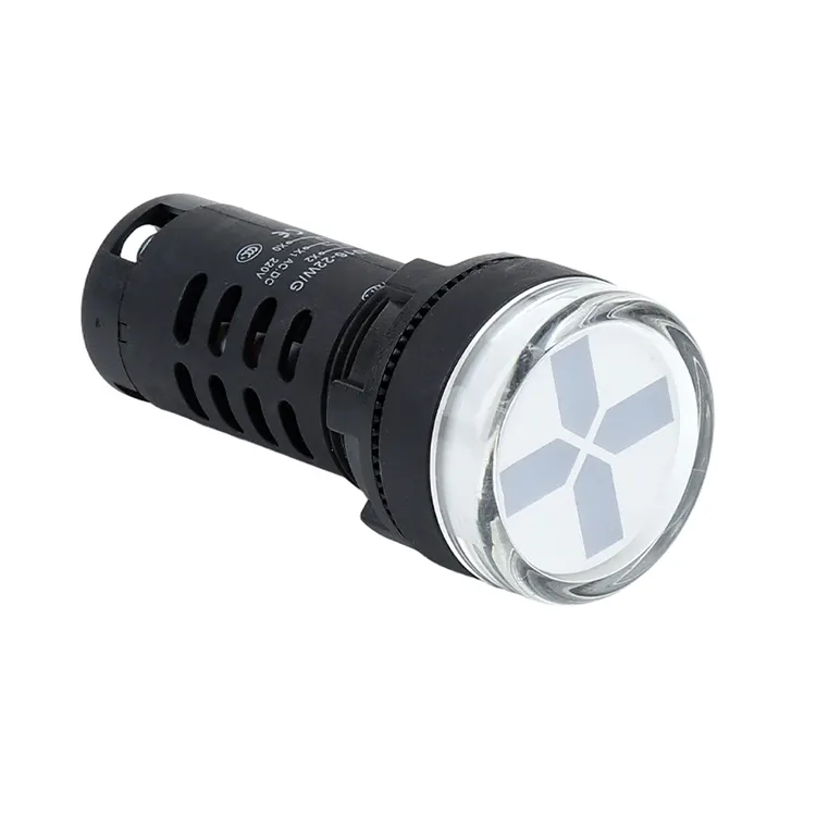 22mm Monteringshål Storlek Vit Typ Positionsindikatorlampa AD16-22W
