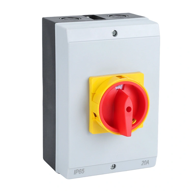 32A Isolatorbrytare med svart botten vattentät låda